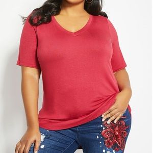 Ashley Stewart V Neck Top